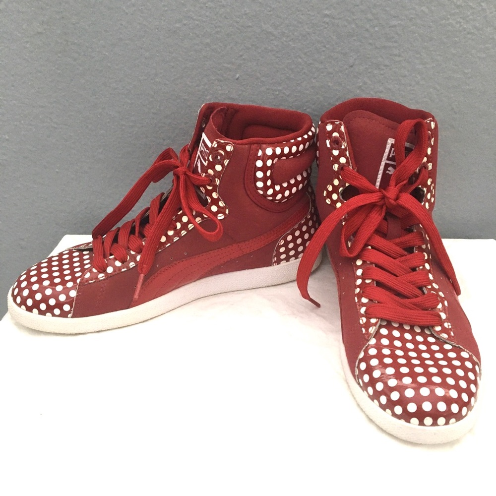 NWT Puma Polka Dot High Tops